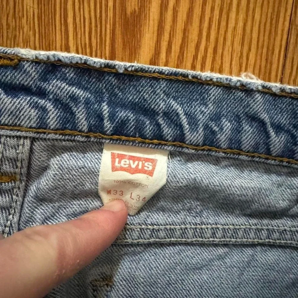 Levi's Men's Jeans Orange‎ Tab 90s Faded Blue USA Made Measures 33x28